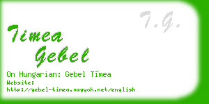 timea gebel business card